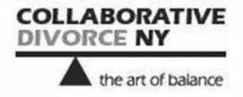 COLLABORATIVE DIVORCE NY THE ART OF BALANCE Logo (USPTO, 06/12/2017)