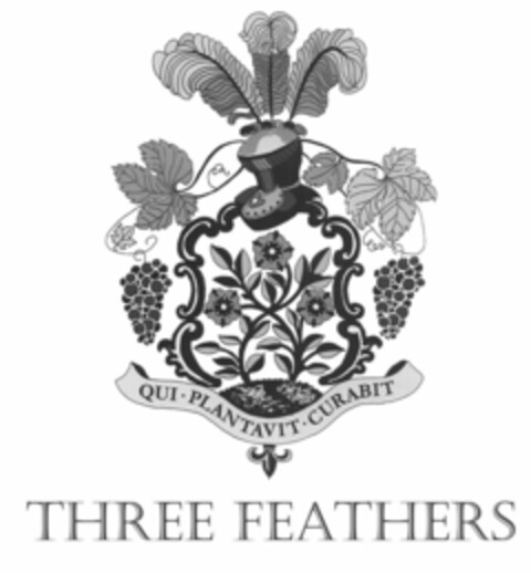 QUI · PLANTAVIT · CURABIT THREE FEATHERS Logo (USPTO, 12.09.2017)