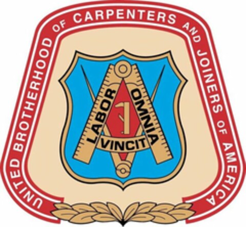 UNITED BROTHERHOOD OF CARPENTERS AND JOINERS OF AMERICA LABOR OMNIA VINCIT Logo (USPTO, 07.02.2018)