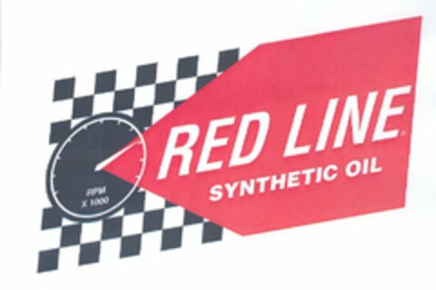 RPM X 1000 RED LINE SYNTHETIC OIL Logo (USPTO, 04.05.2010)