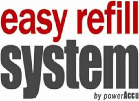 EASY REFILL SYSTEM BY POWERACCU Logo (USPTO, 25.07.2011)