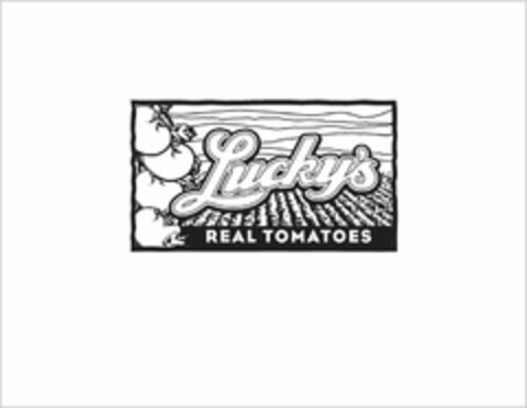 LUCKY'S REAL TOMATOES Logo (USPTO, 02.04.2012)