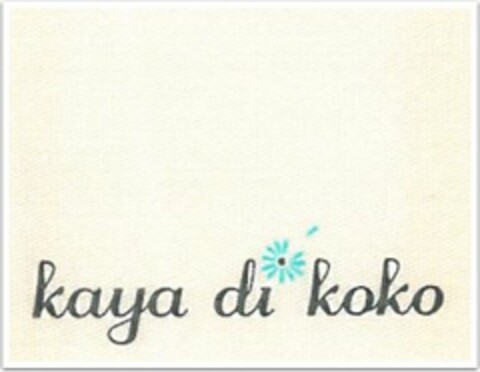 KAYA DI KOKO Logo (USPTO, 08/19/2012)