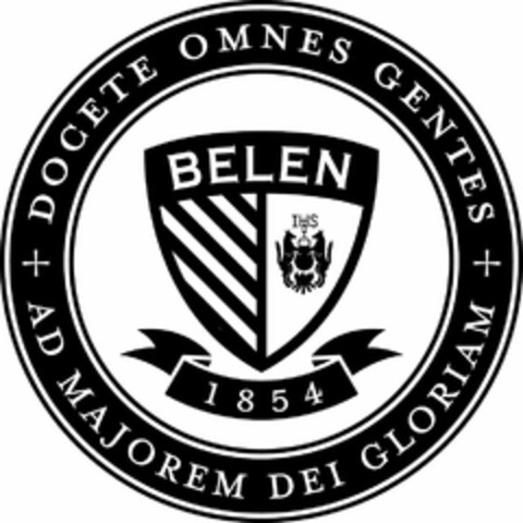 BELEN IHS 1854 DOCETE OMNES GENTES AD MAJOREM DEI GLORIAM Logo (USPTO, 17.09.2013)