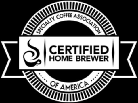 SPECIALTY COFFEE ASSOCIATION OF AMERICA CERTIFIED HOME BREWER Logo (USPTO, 18.07.2016)