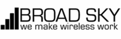 BROAD SKY WE MAKE WIRELESS WORK Logo (USPTO, 01/23/2018)