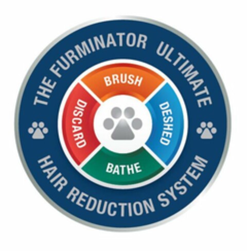 THE FURMINATOR ULTIMATE HAIR REDUCTION SYSTEM BRUSH DESHED BATHE DISCARD Logo (USPTO, 07/09/2018)