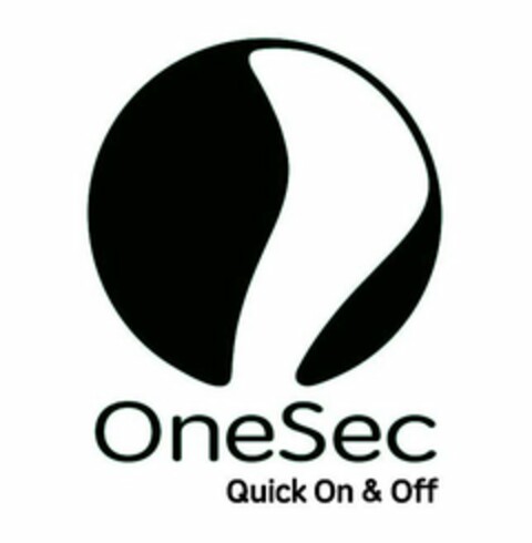 ONESEC QUICK ON & OFF Logo (USPTO, 05/07/2019)