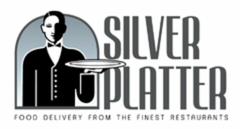 SILVER PLATTER FOOD DELIVERY FROM THE FINEST RESTAURANTS Logo (USPTO, 15.07.2009)