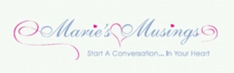 MARIE'S MUSINGS START A CONVERSATION ... IN YOUR HEART Logo (USPTO, 16.10.2009)