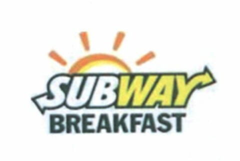 SUBWAY BREAKFAST Logo (USPTO, 07/27/2011)