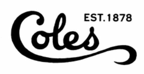 COLES EST. 1878 Logo (USPTO, 20.12.2012)