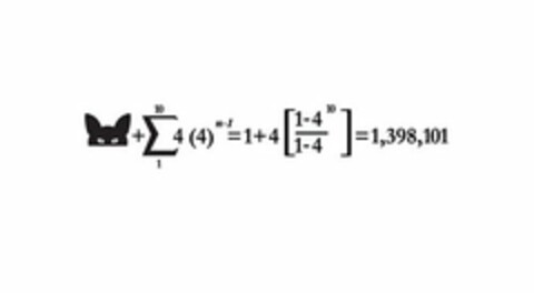 + 10 1 4 (4) N-1 = 1 +4 1-4 10 1-4 = 1,398,101 Logo (USPTO, 21.10.2013)