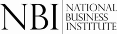 NBI NATIONAL BUSINESS INSTITUTE Logo (USPTO, 24.06.2014)