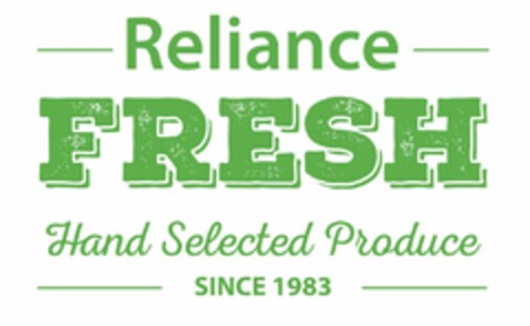 RELIANCE FRESH HAND SELECTED PRODUCE SINCE 1983 Logo (USPTO, 12/16/2016)