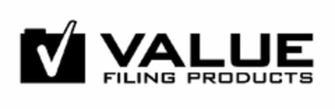 VALUE FILING PRODUCTS Logo (USPTO, 08/16/2018)