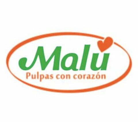 MALU PULPAS CON CORAZÓN Logo (USPTO, 28.09.2019)