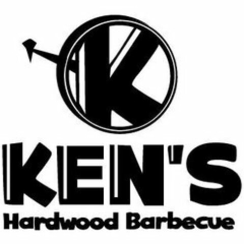 K KEN'S HARDWOOD BARBECUE Logo (USPTO, 09/29/2019)