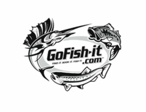 GOFISH-IT.COM FIND IT. BOOK IT. FISH IT. Logo (USPTO, 21.12.2009)