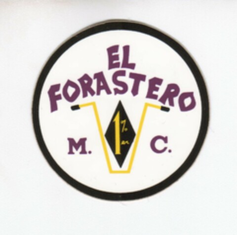 EL FORASTERO M.C. 1 % ER Logo (USPTO, 30.11.2010)