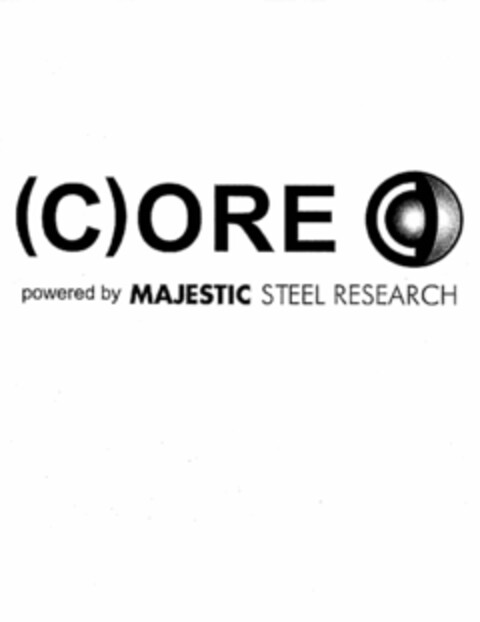 (C)ORE POWERED BY MAJESTIC STEEL RESEARCH Logo (USPTO, 02.09.2011)