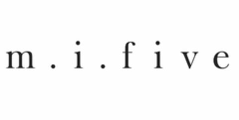 M . I . FIVE Logo (USPTO, 02/13/2013)