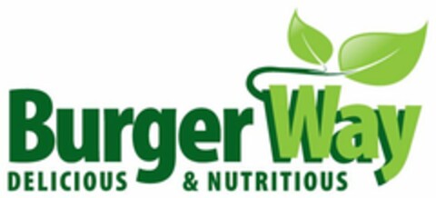 BURGER WAY DELICIOUS & NUTRITIOUS Logo (USPTO, 05/06/2015)