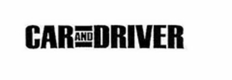 CAR AND DRIVER Logo (USPTO, 13.10.2015)