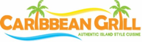 CARIBBEAN GRILL AUTHENTIC ISLAND STYLE CUISINE Logo (USPTO, 21.12.2015)