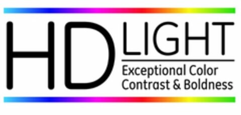 HD LIGHT EXCEPTIONAL COLOR CONTRAST & BOLDNESS Logo (USPTO, 09/13/2016)