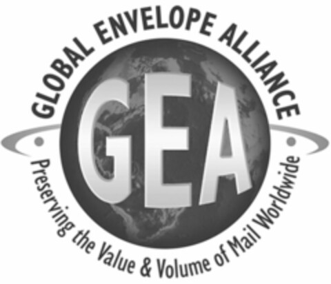 GLOBAL ENVELOPE ALLIANCE GEA PRESERVINGTHE VALUE & VOLUME OF MAIL WORLDWIDE Logo (USPTO, 02.05.2018)