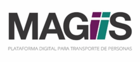 MAGIIS PLATAFORMA DIGITAL PARA TRANSPORTE DE PERSONAS Logo (USPTO, 10/11/2018)