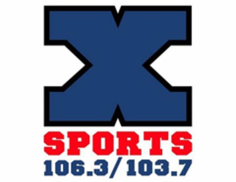 X SPORTS 106.3 / 103.7 Logo (USPTO, 05.02.2019)