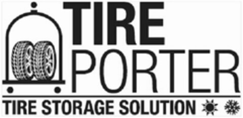 TIRE PORTER TIRE STORAGE SOLUTION Logo (USPTO, 24.04.2014)