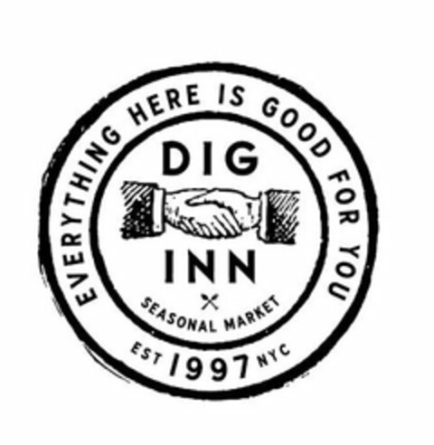 EVERYTHING HERE IS GOOD FOR YOU DIG INN SEASONAL MARKET EST 1997 NYC Logo (USPTO, 12.09.2013)