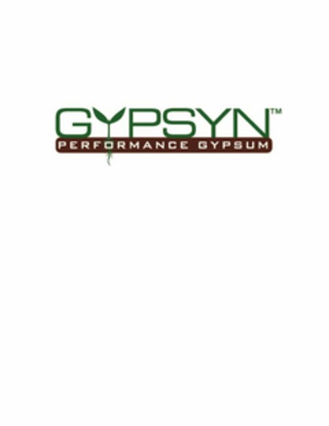 GYPSYN PERFORMANCE GYPSUM Logo (USPTO, 11.06.2014)