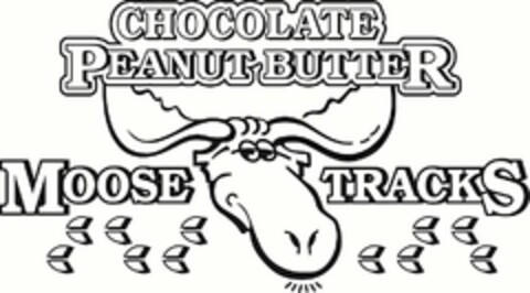 CHOCOLATE PEANUT BUTTER MOOSE TRACKS Logo (USPTO, 04.03.2016)