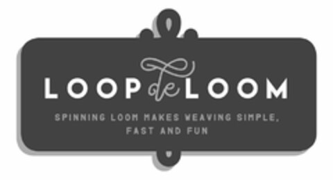 LOOPDELOOM SPINNING LOOM MAKES WEAVING SIMPLE, FAST AND FUN Logo (USPTO, 01/25/2017)