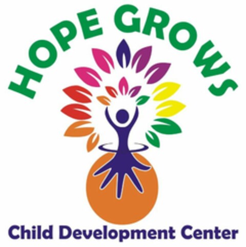 HOPE GROWS CHILD DEVELOPMENT CENTER Logo (USPTO, 25.10.2018)