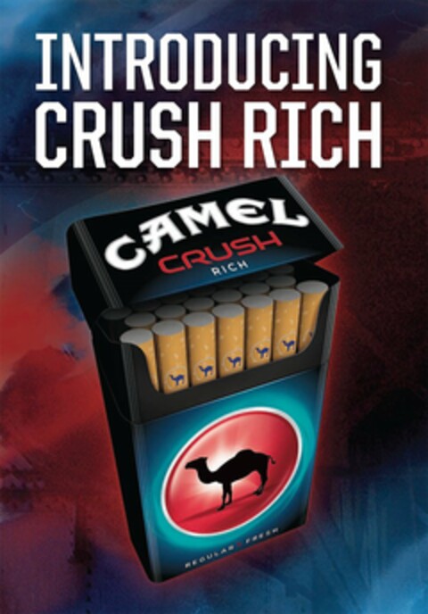 INTRODUCING CRUSH RICH CAMEL CRUSH RICHREGULAR FRESH Logo (USPTO, 11.02.2019)