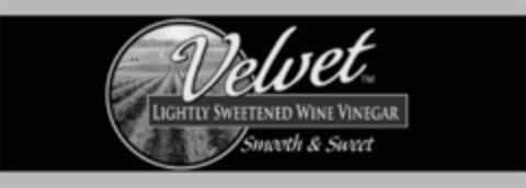 VELVET LIGHTLY SWEETENED WINE VINEGAR SMOOTH & SWEET Logo (USPTO, 08.10.2009)