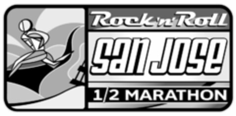 ROCK 'N' ROLL SAN JOSE 1/2 MARATHON Logo (USPTO, 21.01.2010)