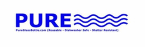 PURE PUREGLASSBOTTLE.COM (REUSABLE - DISHWASHER SAFE - SHATTER RESISTANT) Logo (USPTO, 15.06.2010)