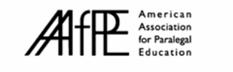 AAFPE AMERICAN ASSOCIATION FOR PARALEGAL EDUCATION Logo (USPTO, 23.07.2010)