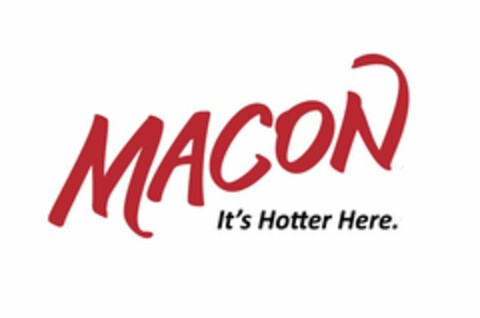 MACON IT'S HOTTER HERE. Logo (USPTO, 09/29/2010)