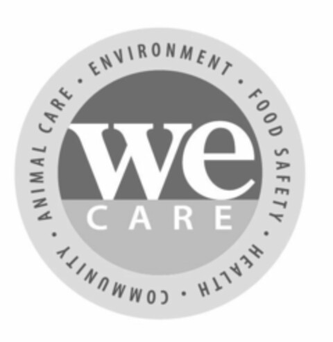 WE CARE · ENVIRONMENT · FOOD SAFETY · HEALTH · COMMUNITY · ANIMAL CARE Logo (USPTO, 02/01/2011)