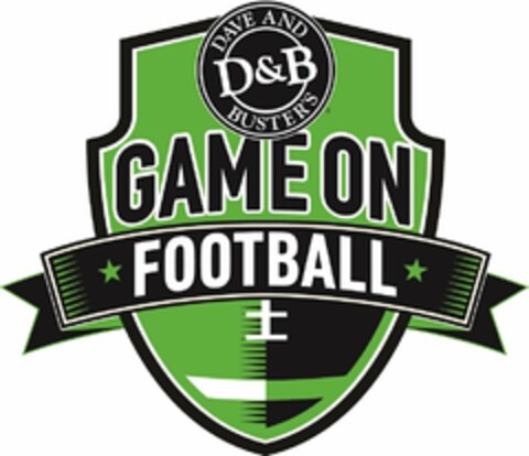 D&B DAVE AND BUSTER'S GAME ON FOOTBALL Logo (USPTO, 08/26/2013)