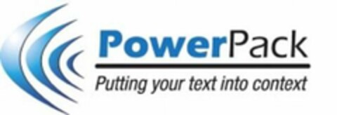 POWER PACK PUTTING YOUR TEXT INTO CONTEXT Logo (USPTO, 11.12.2013)