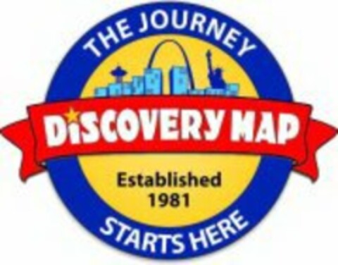 DISCOVERY MAP THE JOURNEY STARTS HERE ESTABLISHED 1981 Logo (USPTO, 06/22/2015)