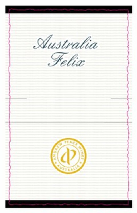 AUSTRALIA FELIX ANDREW PEACE WINES AUSTRALIA Logo (USPTO, 11.09.2015)